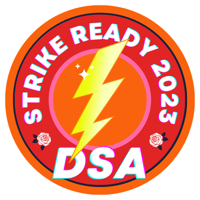 The DSA Labor "Strike Ready 2023" logo